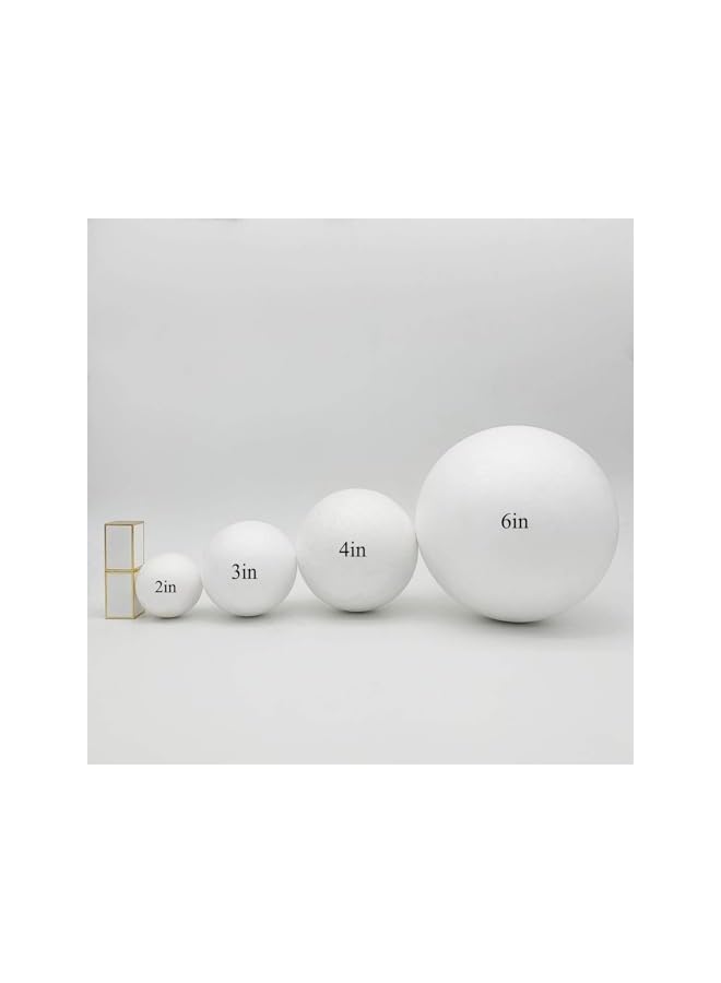 The Bros 40PCS-Craft Foam Balls 3 Inches in Diameter, Foam Ball for DIY Arts and Crafts, Ornaments, Smooth Polystyrene Foam Balls for Decoration Household School Projects, White - Image 4