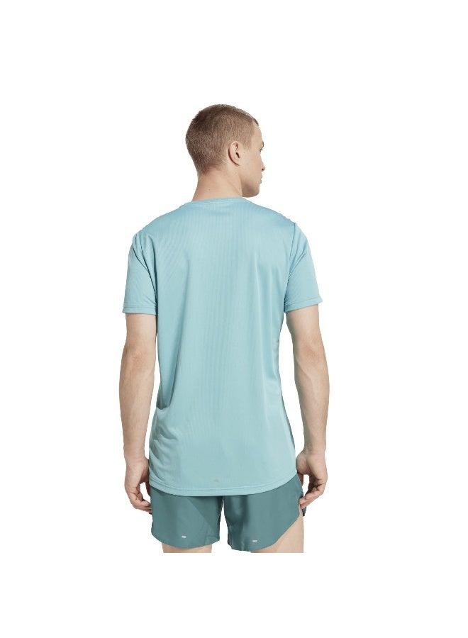 Adidas Adidas Run It Tee Turquoise T-Shirt (Short Sleeve) T-Shirts For Men - Image 3