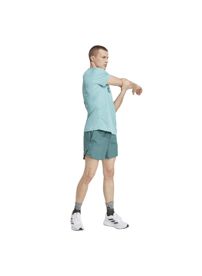 Adidas Adidas Run It Tee Turquoise T-Shirt (Short Sleeve) T-Shirts For Men - Image 4