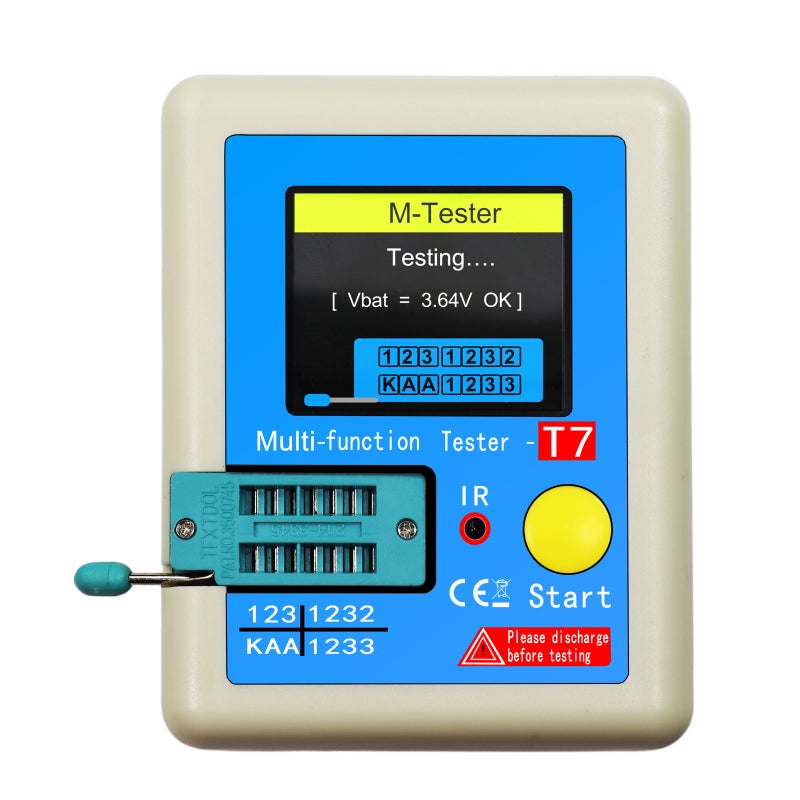 Transistor Tester Blue: Auto-Calibration, IR Remote Decoding - Multi-Component Detector for Electronic Component Testing & Hobbyists - Image 2