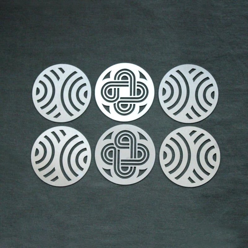Orbital by Mindcraftz Coaster Stainless Steel 8cm x 8cm