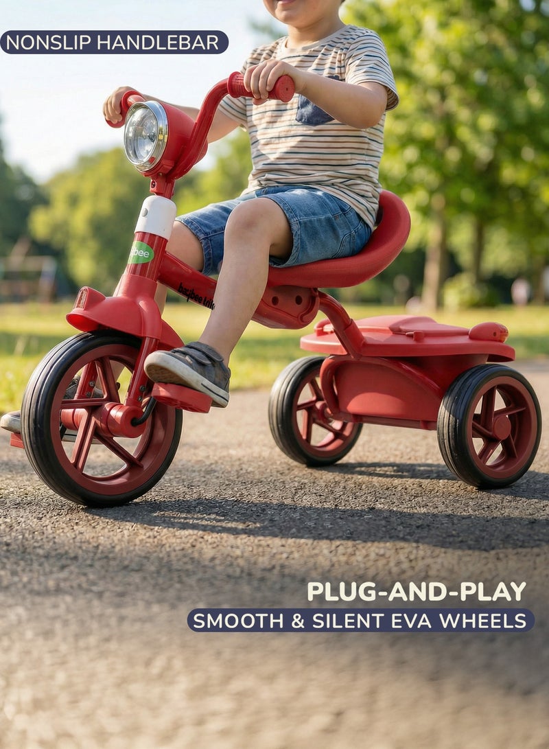 Baybee Flyer Tricycle for Kids Toddler Foldable Tricycle with Back Stroge & Head light for 2 to 5 Years Boys and Girls Kids Trike - Image 5