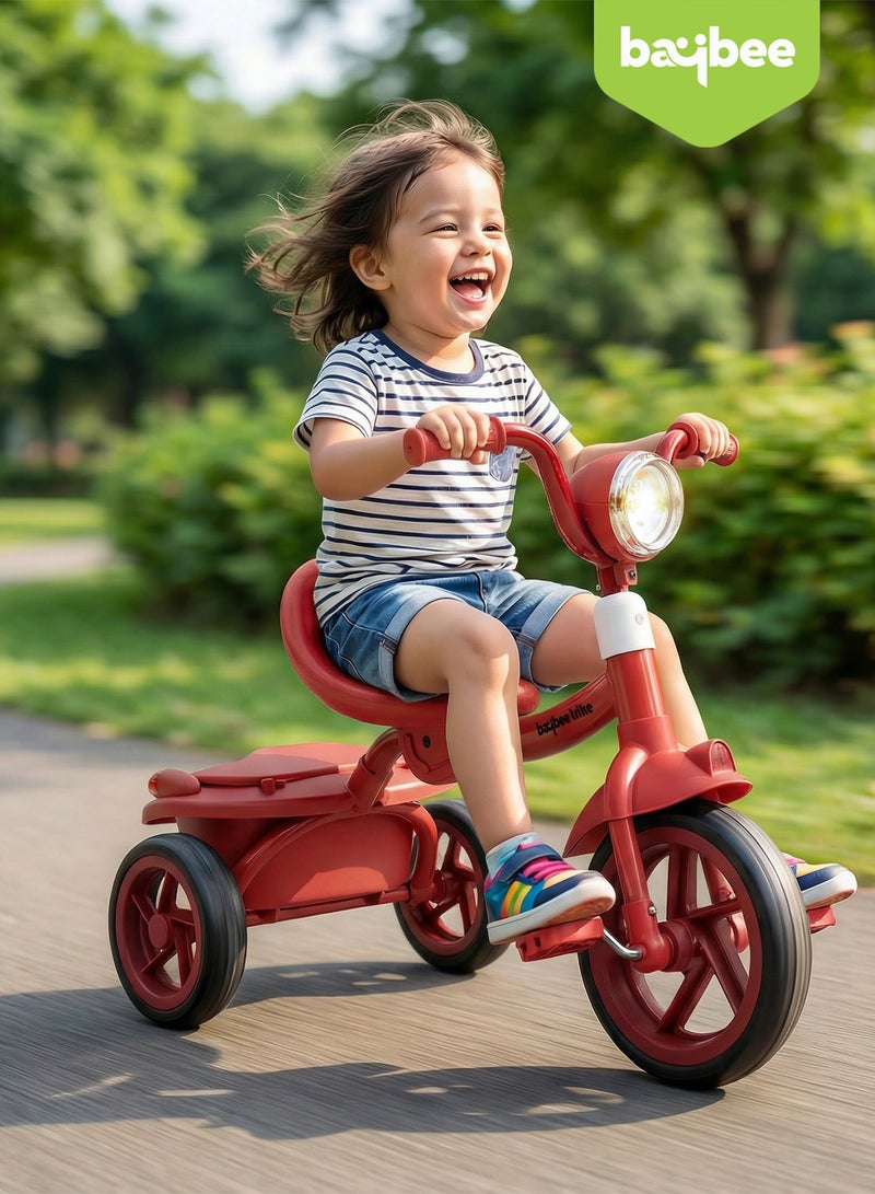 Baybee Flyer Tricycle for Kids Toddler Foldable Tricycle with Back Stroge & Head light for 2 to 5 Years Boys and Girls Kids Trike - Image 2