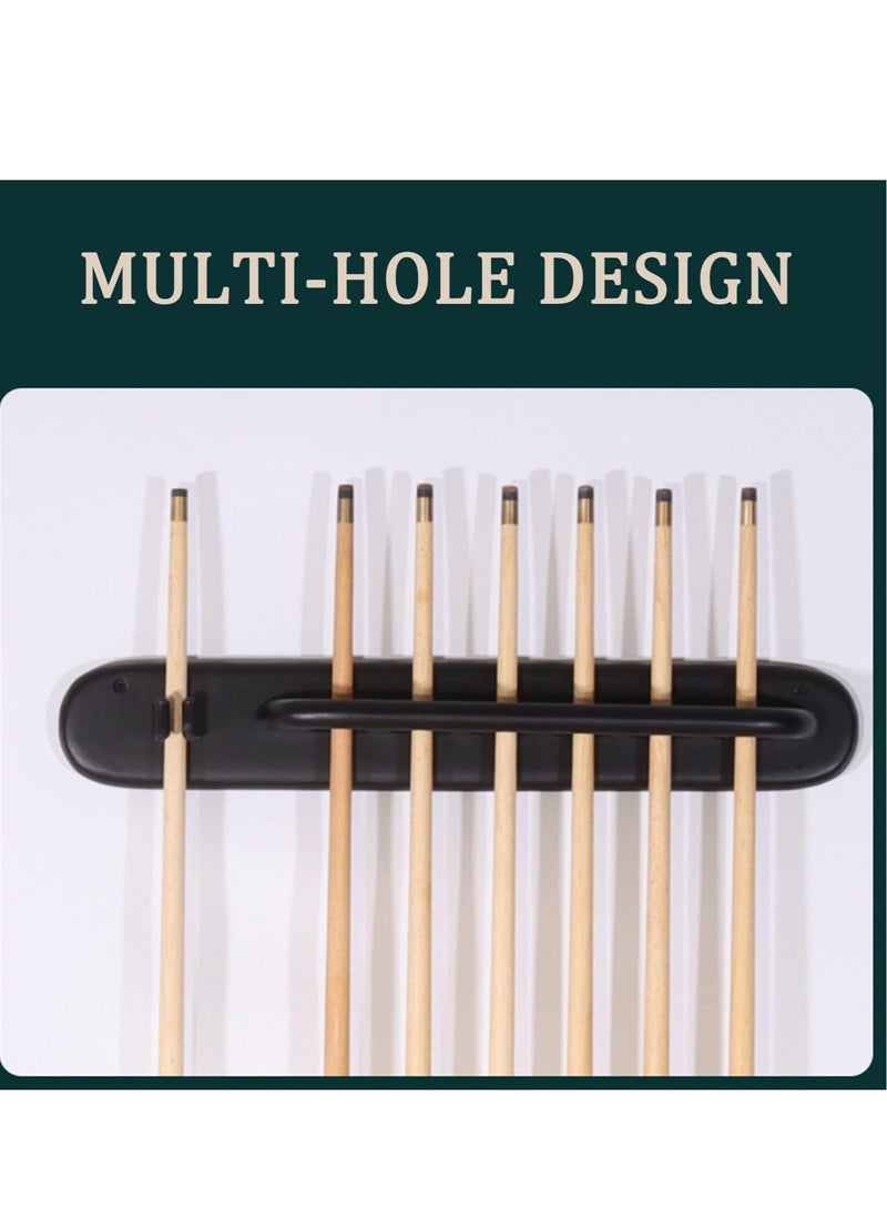 Generic 2 Piece Wall Mount Billiard Pool Cue Rack, Solid Wood Billiards Rack, Durable Billiard Cue Holder, Protect The Cues from Damage (Black)  - Image 5