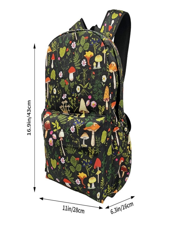 MOLIAN Mushrooms Nature Stylish Backpack With Adjustable Padded Shoulder Straps Daypacks For College Travel - Image 2