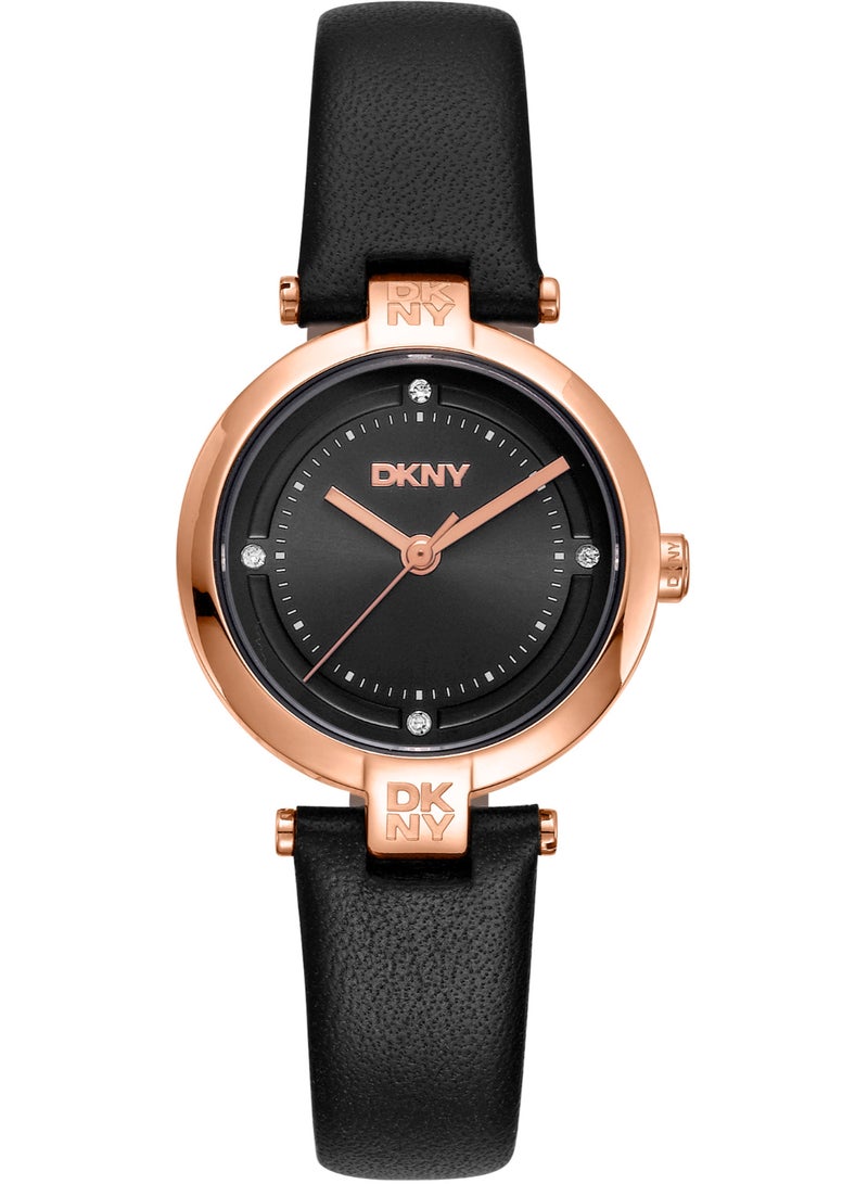 DKNY Essential Mini Dk1L043L0035 - Leather Female Quartz 3 Hands - Image 1