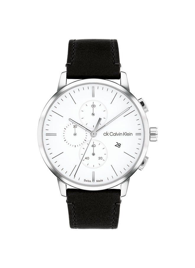 CALVIN KLEIN Men's Analog Round Leather Wrist Watch 25000039 - 44 mm  - Image 1