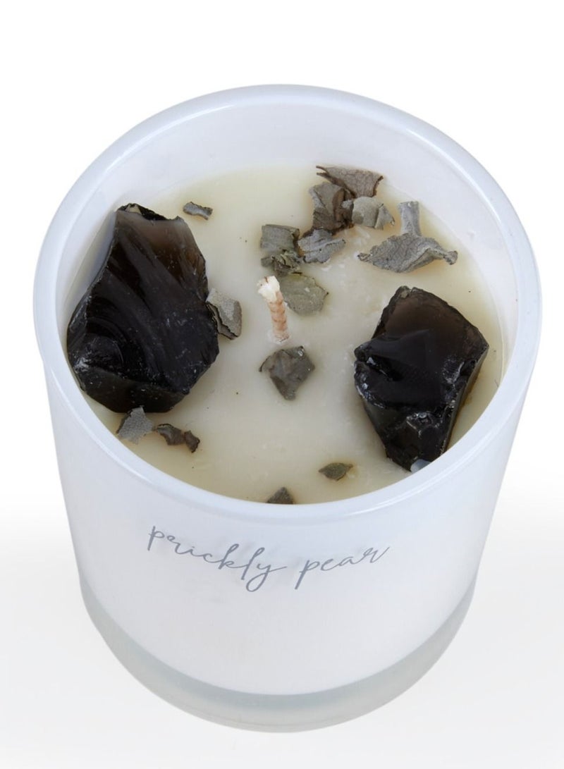 Prickly Pear 'Cleanse' Obsidian Crystal Candle - Image 3