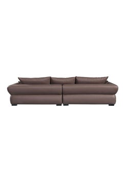 Manels 3 Seater Fabric Sofa  Modern Design Three Seat Sofas Comfortable Living Room Furniture 312 x W 108 x H 84 cm Chocolate