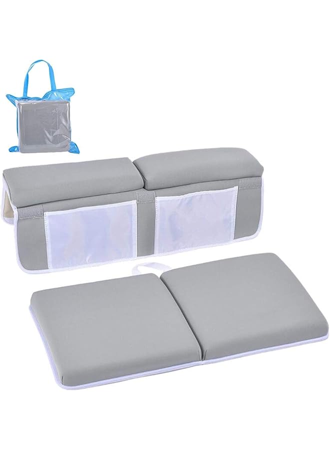Excefore Baby Bath Kneeler And Elbow Rest Pad Set Foam Bath Kneeling Pad Neoprene Foam Bath Kneeling Pad For Bathing Baby With Bath Toy Storage For Tub Thick & Soft Quick Drying Non Slip - Image 2