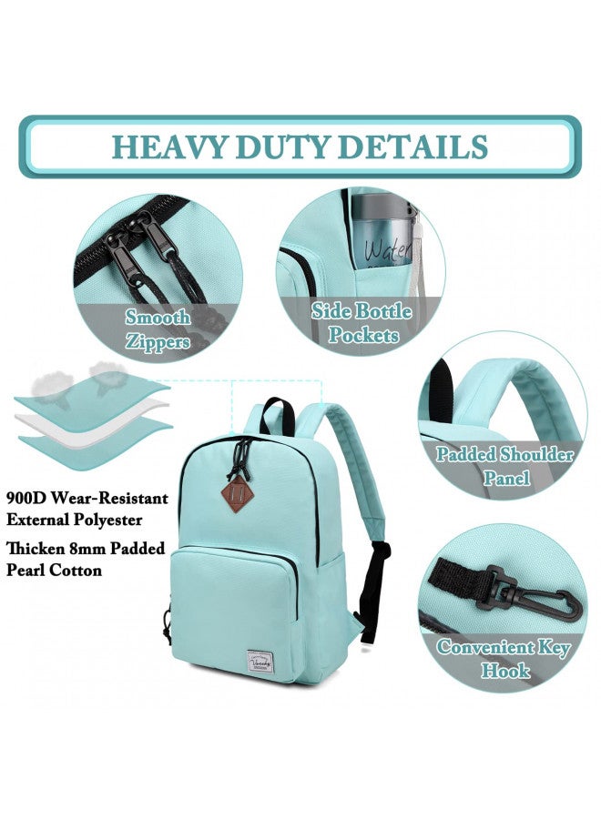 VASCHY School Backpack, Ultra Lightweight Backpack for Women Bookbag for Kids Teen Boys Girls Aqua - Image 4