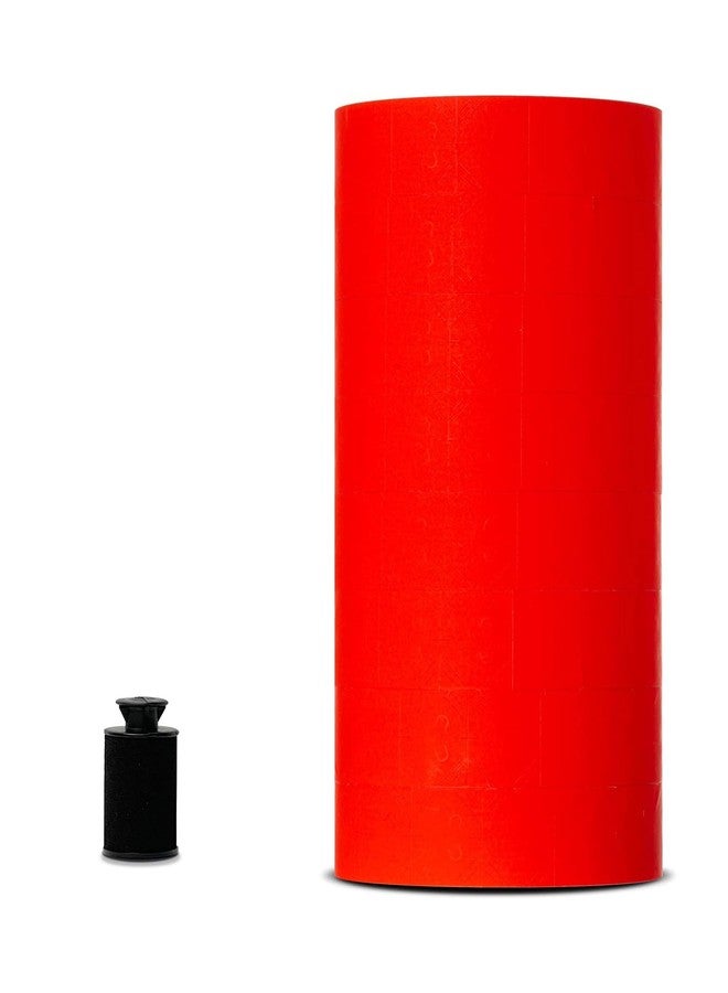 Veltec Pricing Labels for Monarch 1136 Labeler, 8 Rolls, 14,000 Two Line Labels, Ink Roller Included (Red) - Image 1