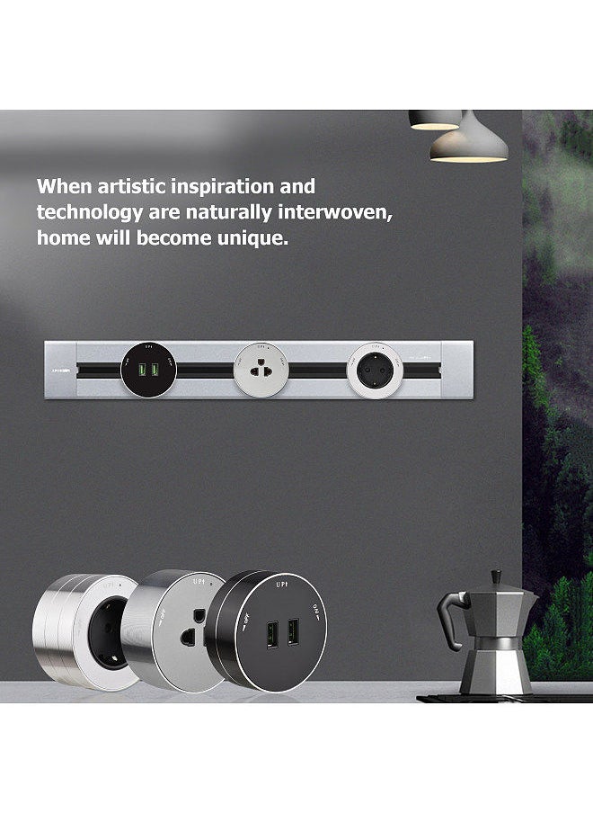 Generic - Track Sockets Power Track Socket Outlet Electric Mobile Track Socket Power Track Adapter for Office Kitchen and Living Room - Image 1