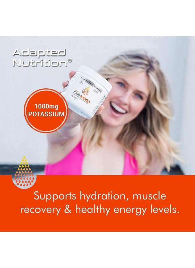 Hi-Lyte - Keto K1000 Electrolyte Powder ; Hydration Supplement Drink Mix ; Boost Energy & Beat Leg Cramps ; No Maltodextrin Or Sugar ; Orange Lighter Stevia Taste ; 50 Servings - Image 1