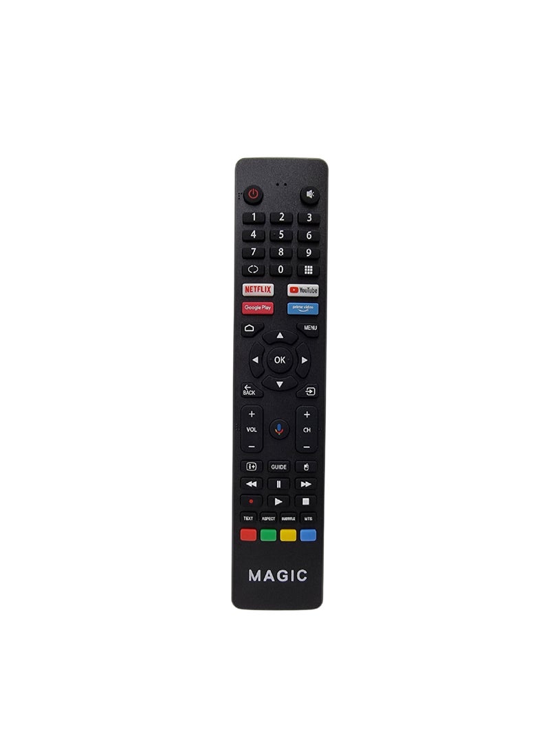 55 Inch Full HD Smart TV with Built-in DVB-T2/S2 Receiver, Android 13, WiFi, Shahid, Miracast, Multilanguage OSD, 2 Remotes with Air Mouse, Includes A Wall Mount, 1 Year Warranty Magic World