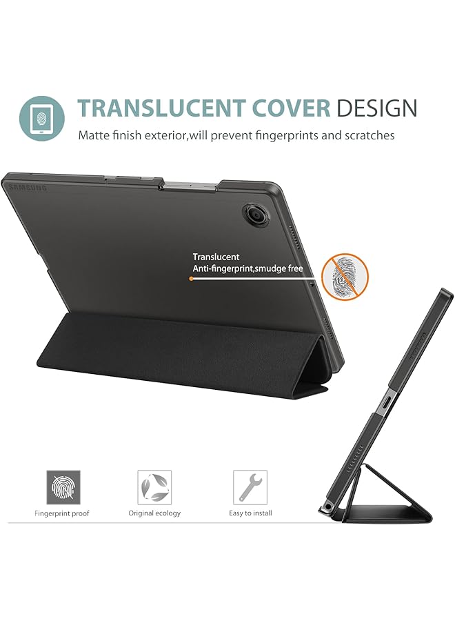 Procases Galaxy Tab A8 10.5 Inch Case With Screen Protector Slim Stand Hard Shell Protective Smart Cover For Samsung Tab A8 10.5 Inch Tablet 2022 Release Sm-X200 X205 X207 -Black - Image 3