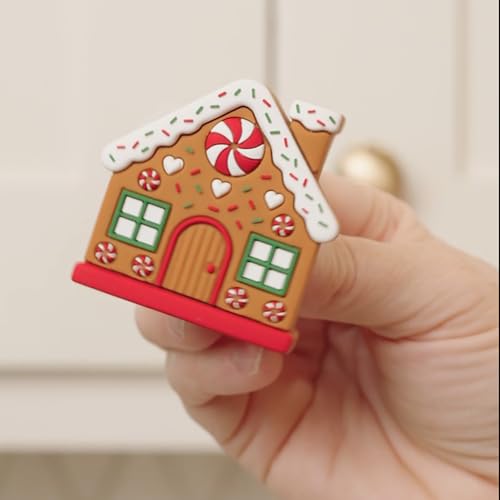 Knobēz: Decorative Knob Covers - Gingerbread House - 12pk - Stretch Over Hardware Decorations, Holiday-Winter-Christmas, Kitchen-Bathroom-Dresser-Home - Image 5