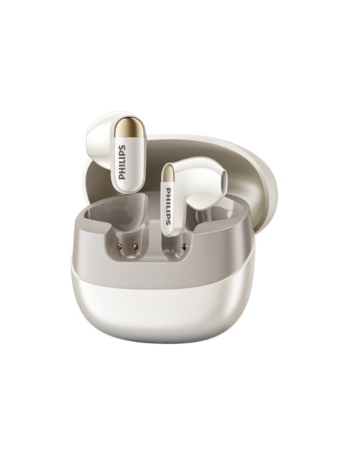 Philips TAT2169,Earphone,True Wireless Earbuds,In-Ear Headphones, 25H Playtime, Dual-Mic AI Call Noise Reduction, IP54 Water and Dust Proof with  ANC, for Sports, Work,High-res sound White - Image 1