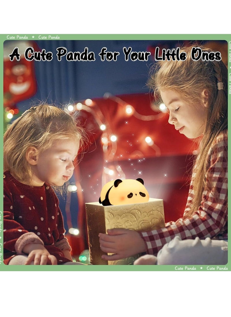 ELTRAZONE Children's Night Light Panda Lamp – 3 Light Modes, Dimmable with Timer, Touch Control, Silicone Night Light, USB Rechargeable, Cute Baby Nursing Light for Kids - Image 3