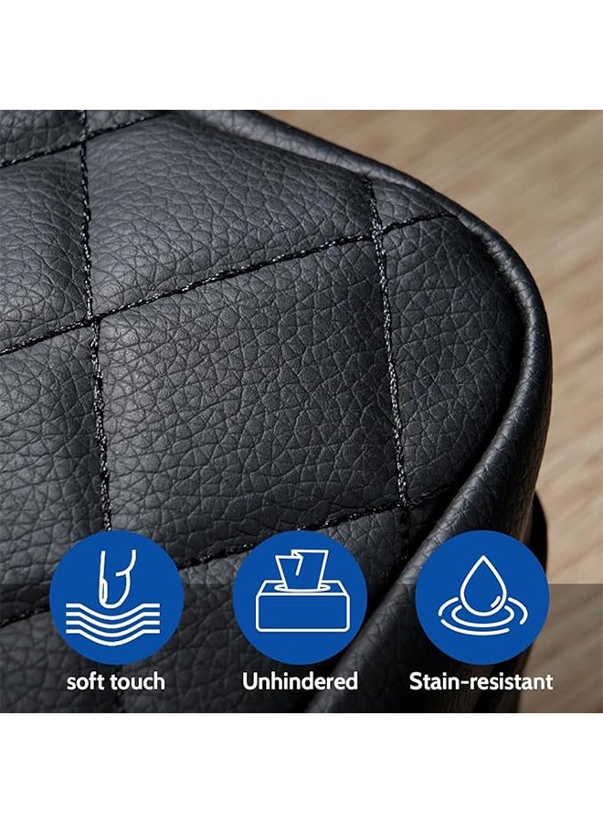 Car Tissue Holder, Standard Tissue Holder for Car Napkin Holder, Car Backseat Extra Large Tissue Organization Fit for 120-230 Tissues per  (Black) - Image 3