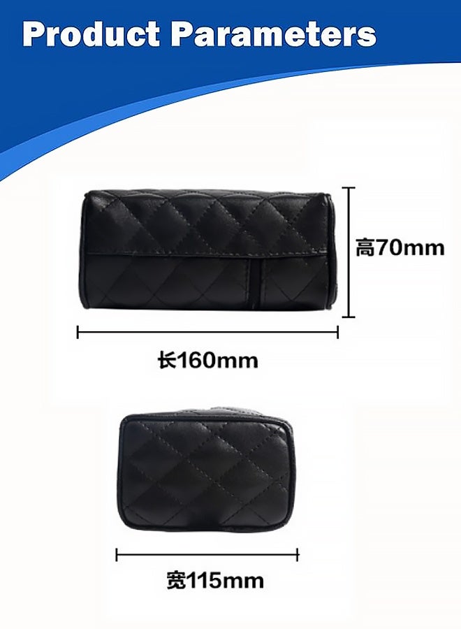 Car Tissue Holder, Standard Tissue Holder for Car Napkin Holder, Car Backseat Extra Large Tissue Organization Fit for 120-230 Tissues per  (Black) - Image 2