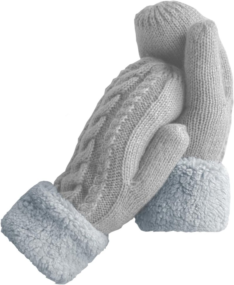 Whiteleopard Women's Winter Gloves Warm Lining - Cozy Wool Knit Thick Gloves Mittens - Image 1