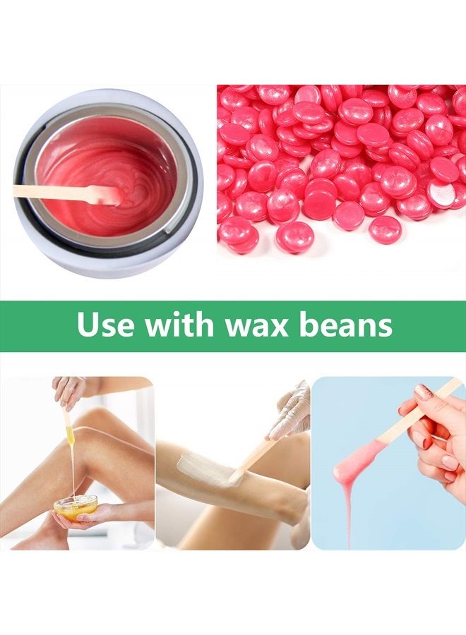 JANYUN 200 Pcs Eyebrow Wax Sticks, JANYUN Waxing Sticks Applicator, Wood Craft Wax Spatulas for Hair Removal Face Leg Facial Eyebrow Small Sticks or Wood Craft Sticks (With Handle) - Image 5