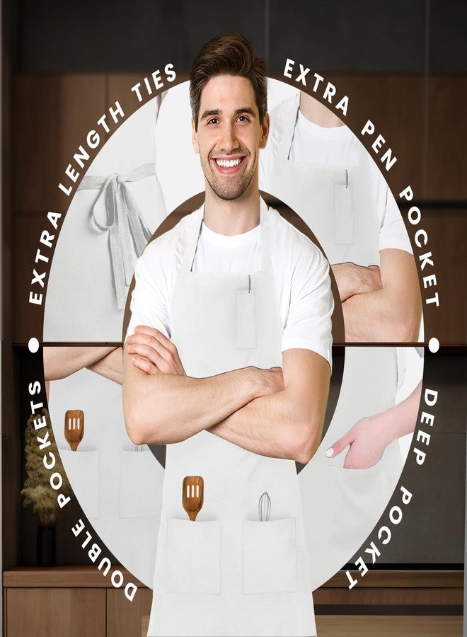 Avalon Kitchen white apron for women white aprons for adults chef apron for men grilling aprons for men - Image 4