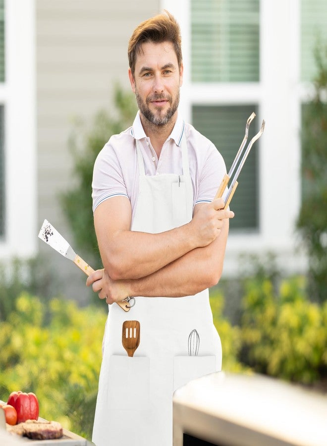 Avalon Kitchen white apron for women white aprons for adults chef apron for men grilling aprons for men - Image 2