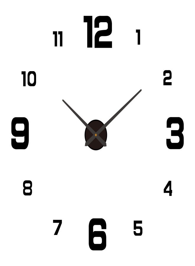Creative digital luminous clock personality home diy wall clock punching decorative wall sticker clock acrylic wall clock black 60-90cm(three-dimensional) - Image 1