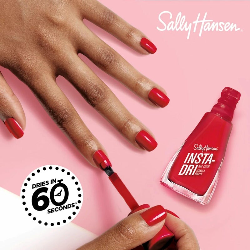 Sally Hansen Insta-Dri Nail Polish | Quick Dry, Long Lasting, Streak-Free Shine | Semi-Opaque, Shimmer | 62 Glos-sea | Iridescent Teal Nail Color. - Image 3