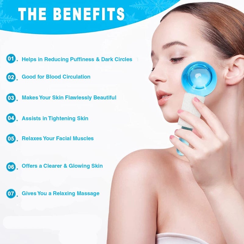 ezalla 2Peace Beauty Crystal Ball Facial Ice Globe Smart Cool Roller Ball for Face Roller Ball Massager and Eyes Ice Ball Multi color - Image 4