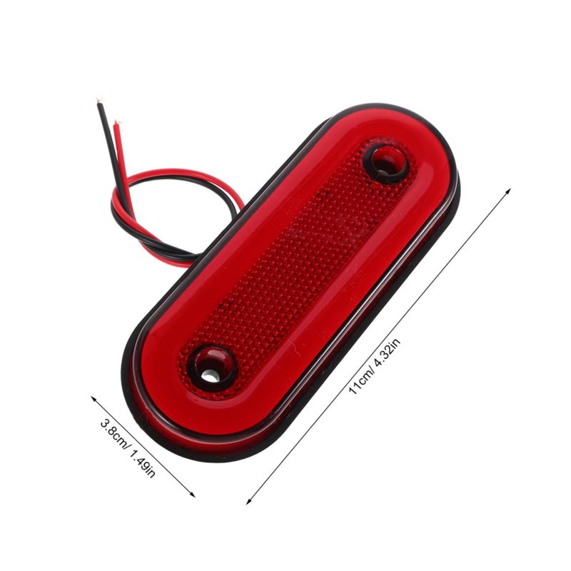 2pcs Red LED Side Marker Lights For Trucks Trailers 12 24V Waterproof High Brightness - Image 3
