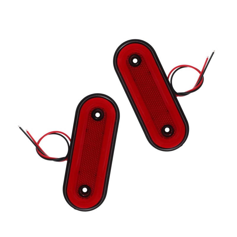 2pcs Red LED Side Marker Lights For Trucks Trailers 12 24V Waterproof High Brightness - Image 2