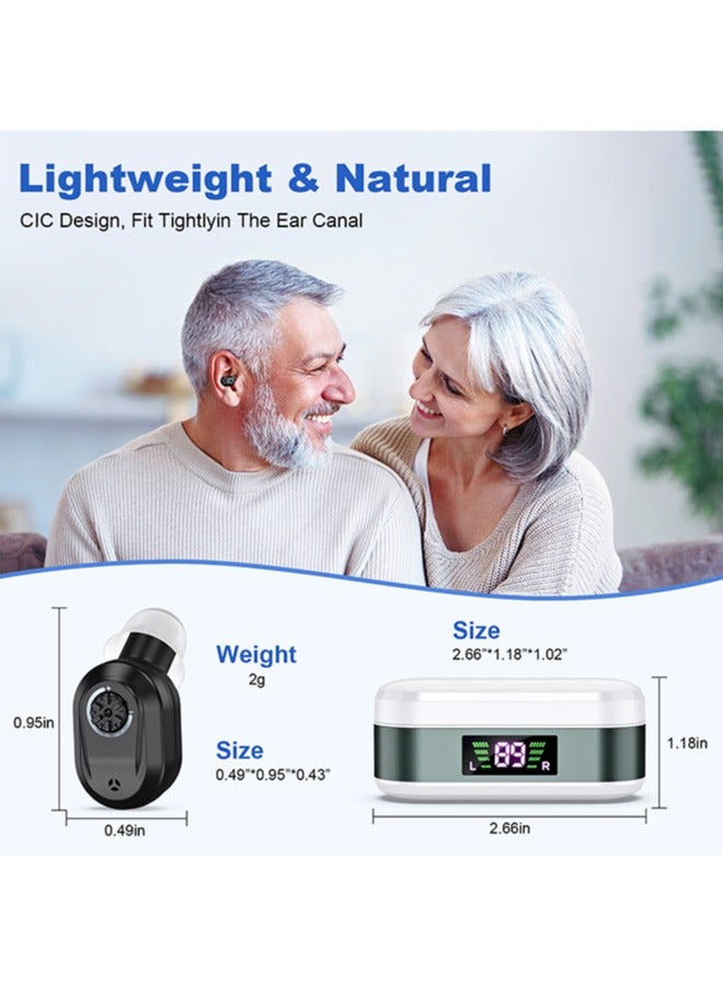 Jccgoo Rechargeable Hearing Aids (Pair) for Seniors, Behind-The-Ear BTE Ear Aid PSAP Digital Personal Sound Amplification Products Devices with Noise Cancellation - Image 4