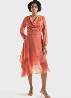 FAV Cowl Neck Ruffle Dress  - Image 1