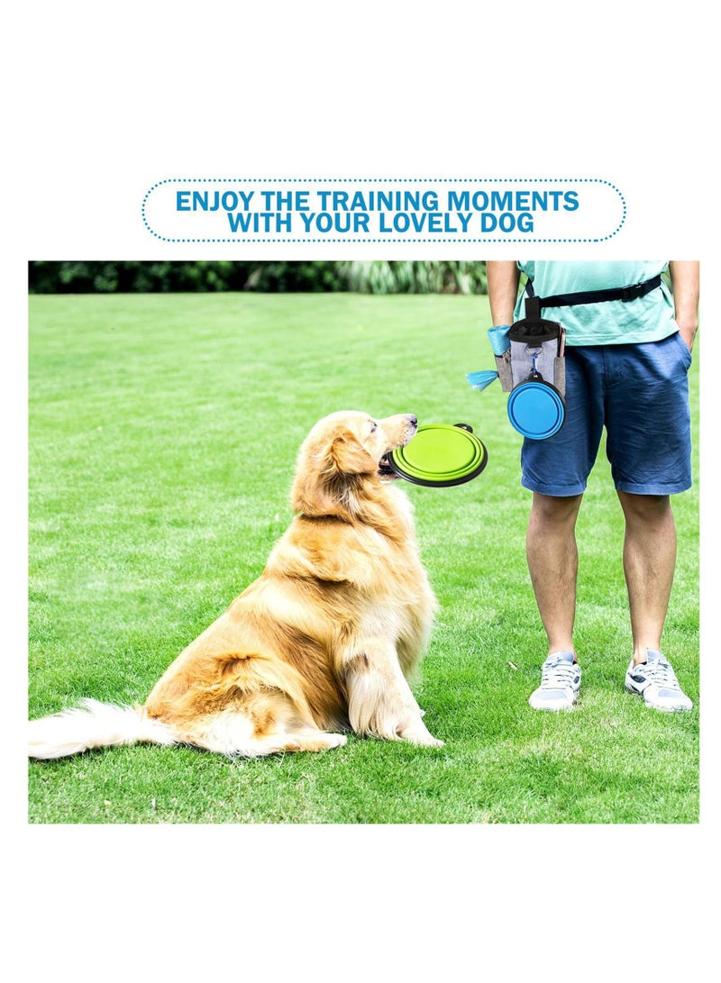 SYOSI SYOSI, Dog Treat Training Pouch with Folding Bowl, Waist Belt Clip for Hands-Free Training, Pet Treat Snack Carrier Bags,  Multi Use Bag with Built-in Bag Dispenser - Image 5