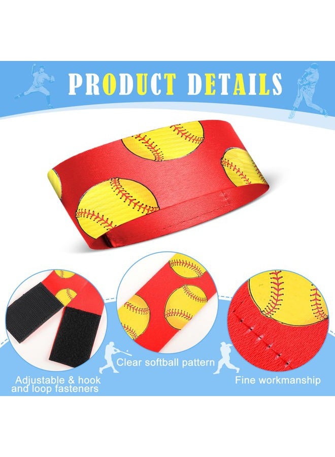Dingion 4 Pairs Sleeve Holders Ball Sleeve Ties Sports Straps for Shirts, 4 Colors (Softball Style) - Image 3