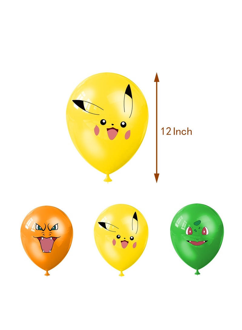 عام ديكور حفل عيد ميلاد بموضوع "بوكيمون" (Pokémon Theme Birthday Party Decoration): لفافة عيد ميلاد بها لافتة الكعكة القابلة للسحب من بوكيمون، بطاقة إدخال الكعكة، بالونات، تحف حلزونية من البالونات، وجميع مستلزمات الديكور الخاصة بحفل عيد ميلاد بوكيمون. - Image 5