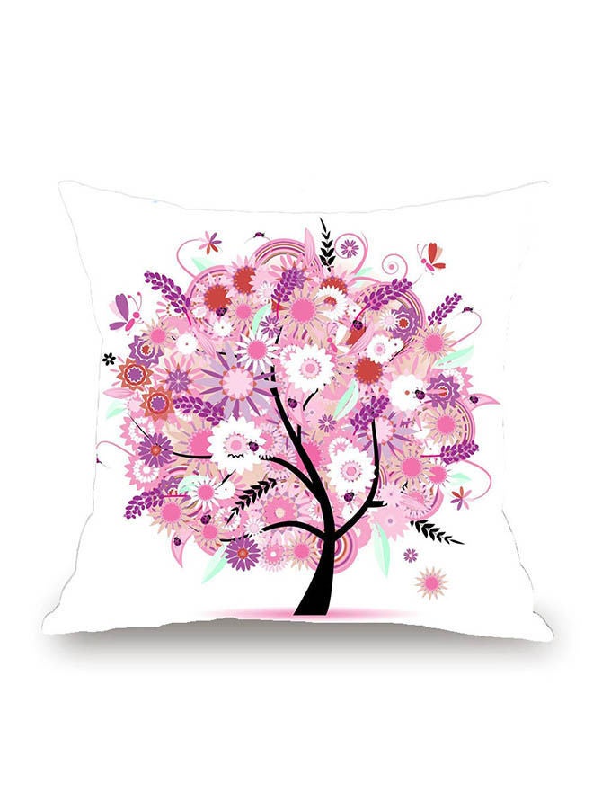 NIBEMINENT Pastoral Style Colourful Trees Living Room Cushion Cover Multicolour 45x45centimeter