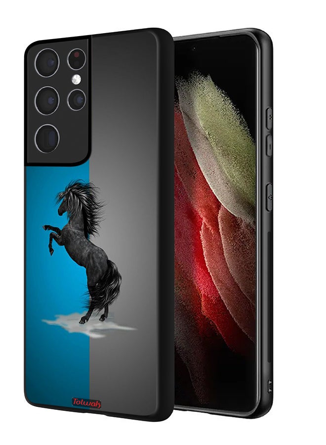 Tolwak Samsung Galaxy S21 Ultra 5G Protective Case Cover Horse Art - Image 1