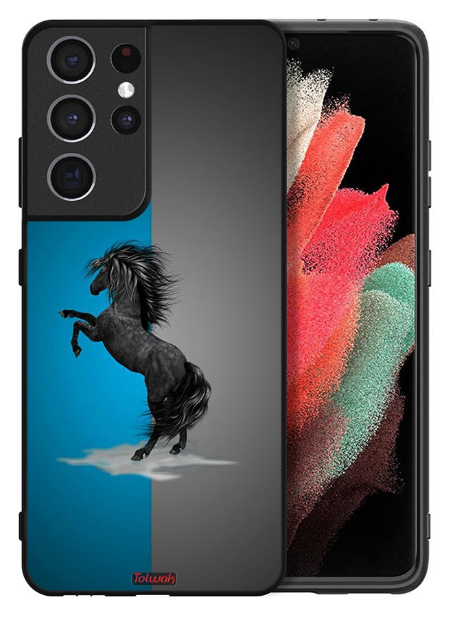 Tolwak Samsung Galaxy S21 Ultra 5G Protective Case Cover Horse Art - Image 2