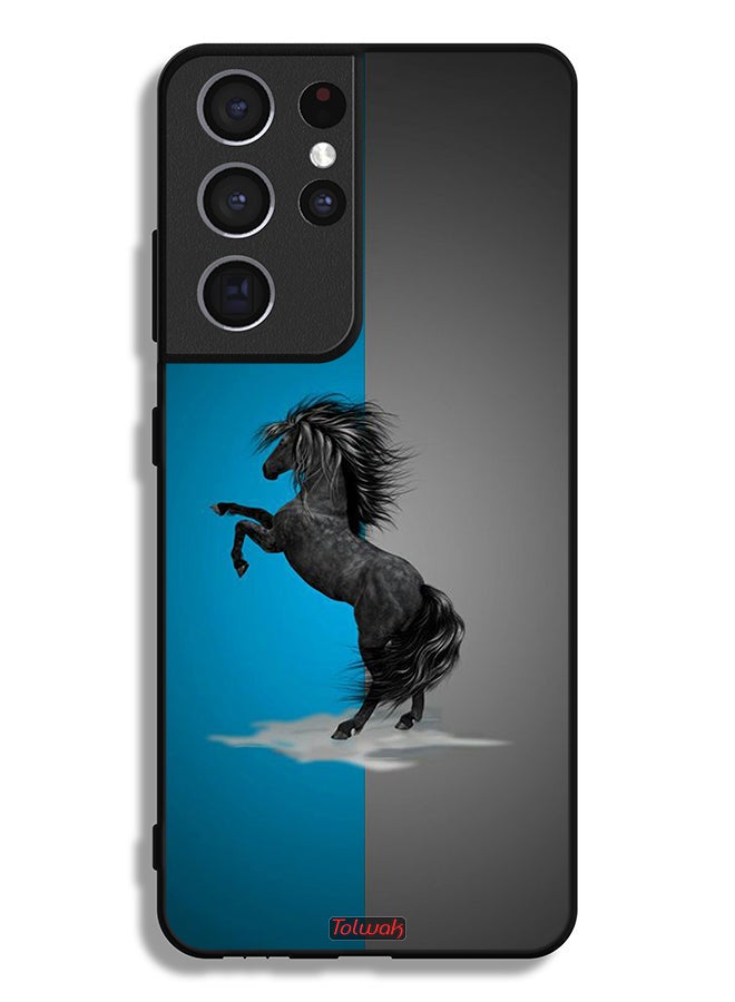 Tolwak Samsung Galaxy S21 Ultra 5G Protective Case Cover Horse Art - Image 3