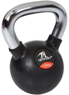 Generic TA Sport YL-FW-303 Rubber Coated Kettlebell 10 kg, Black  - Image 1