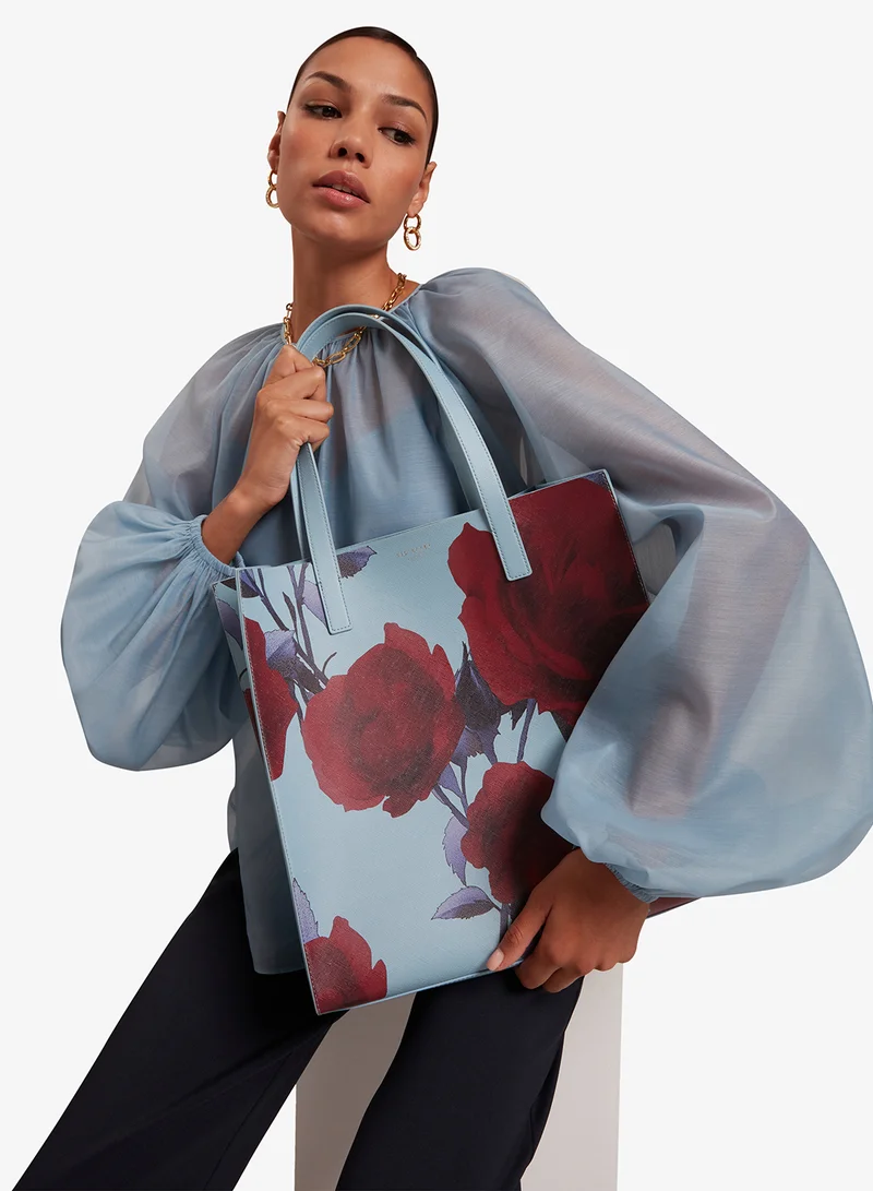 Ted Baker Large Rose Print Icon shopper Bag