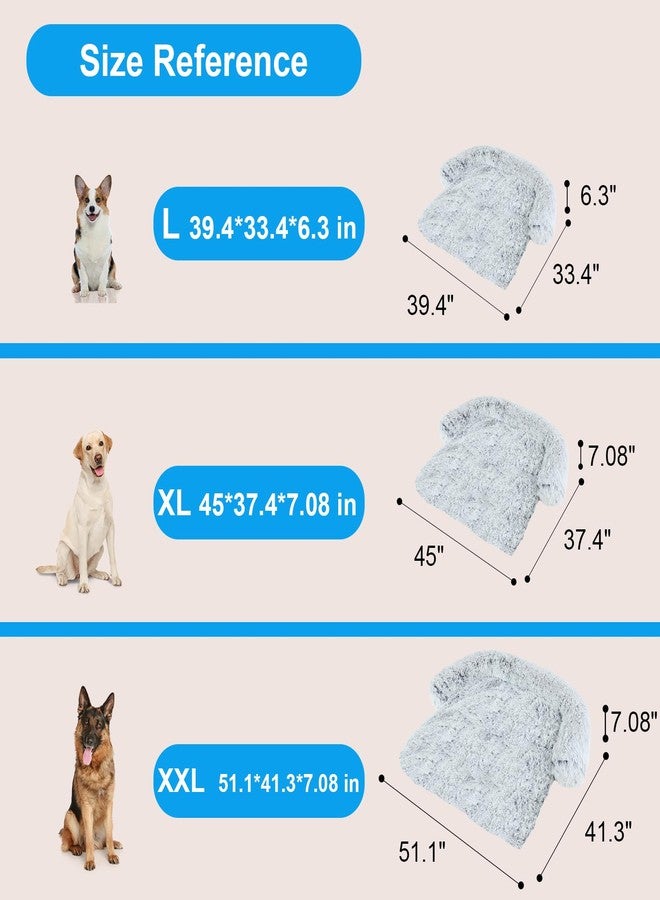 Wn's Day Luxurious Dog Couch Bed Protector for Dogs Memory Foam, Removable Fluffy Plush Pet Couch Cover for Dogs Washable, Calming Dog Sofa Beds, Waterproof Couch Protector, Pet Beds Mats for Couch(XXL) - Image 5