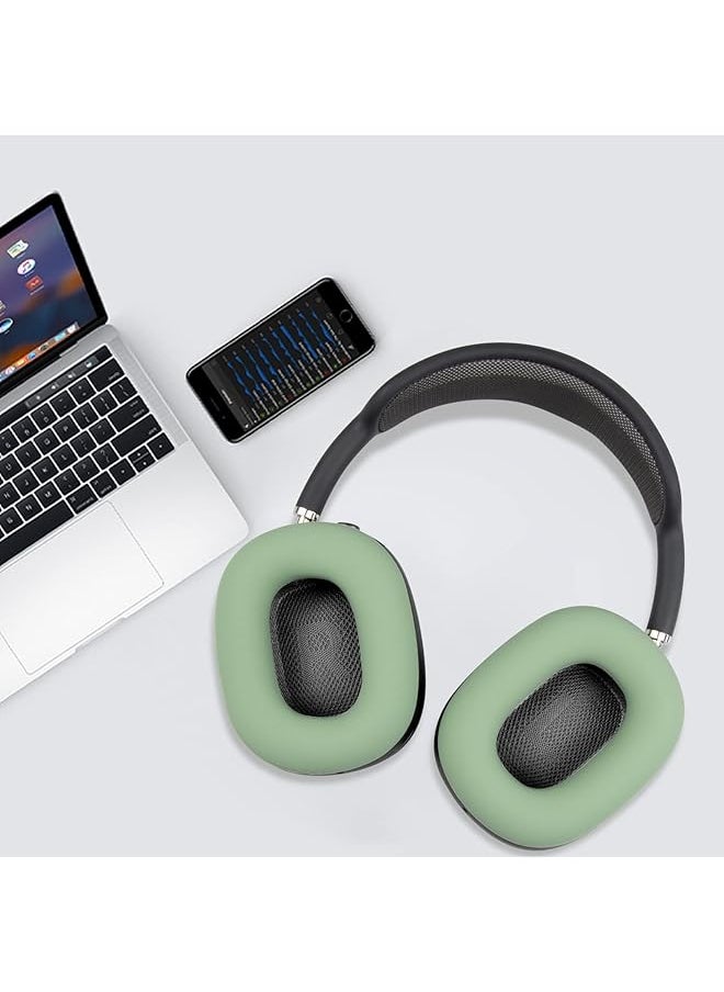 erorex - Silicone Ear Pads Cover Protector For Airpods Max Headphones Cushions Sweatproof Easily Washable Rugged Durability Green - Image 1