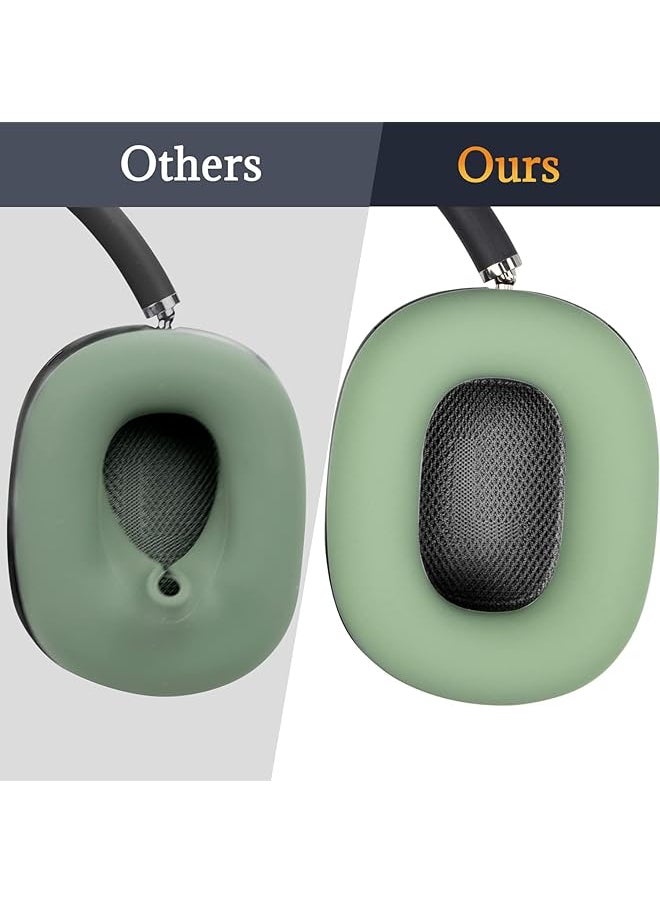erorex - Silicone Ear Pads Cover Protector For Airpods Max Headphones Cushions Sweatproof Easily Washable Rugged Durability Green - Image 1
