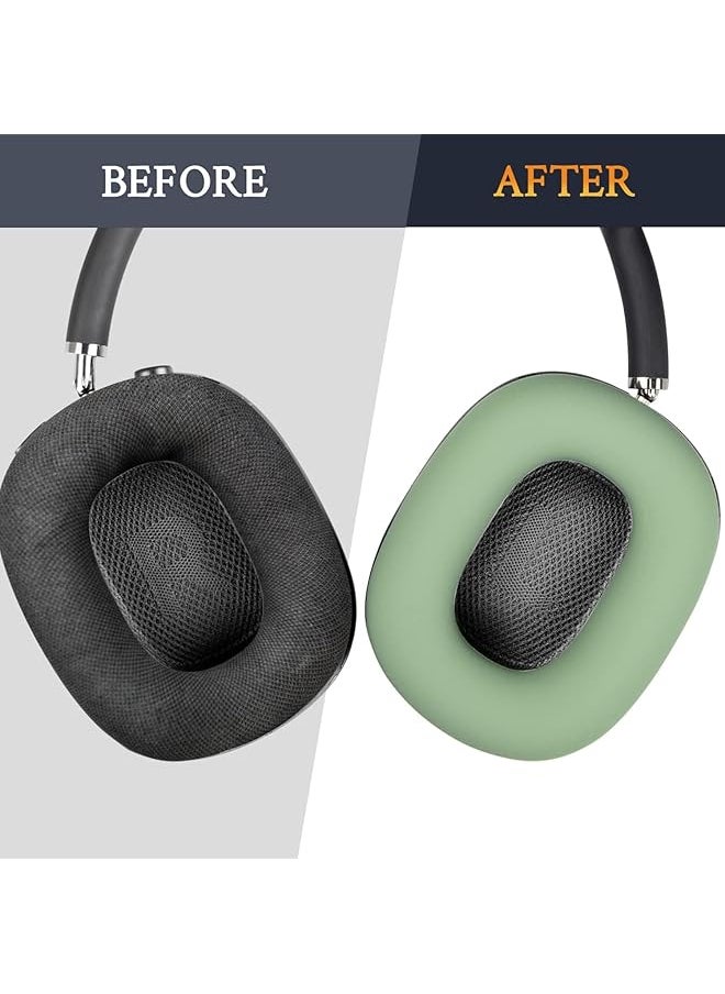 erorex - Silicone Ear Pads Cover Protector For Airpods Max Headphones Cushions Sweatproof Easily Washable Rugged Durability Green - Image 1