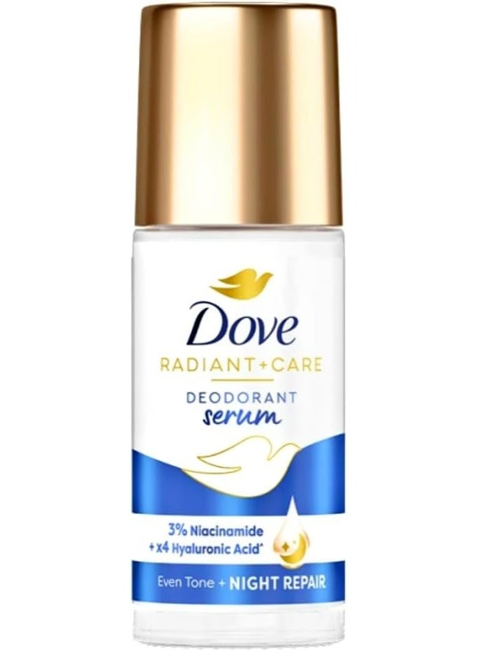 Dove Radiant + Care Deodorant Serum Roll-on, 3% Niacinamide, X4 ...